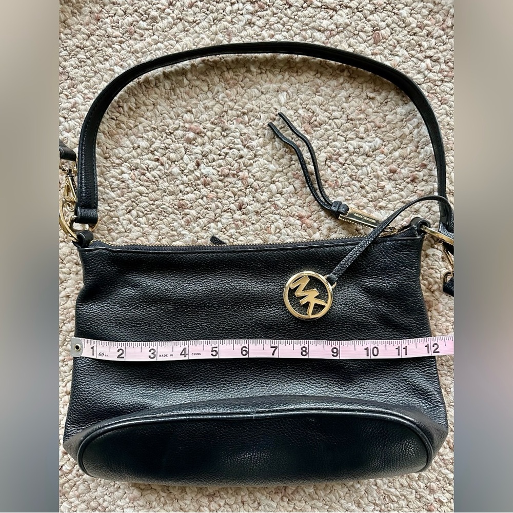 Michael Kors Black Pebbled Leather Shoulder Bag - Picture 12 of 15